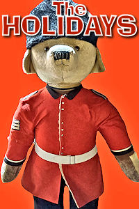 London - Christmas Paddington in Uniform. Photo © Home At First. Happy Holidays 2024!